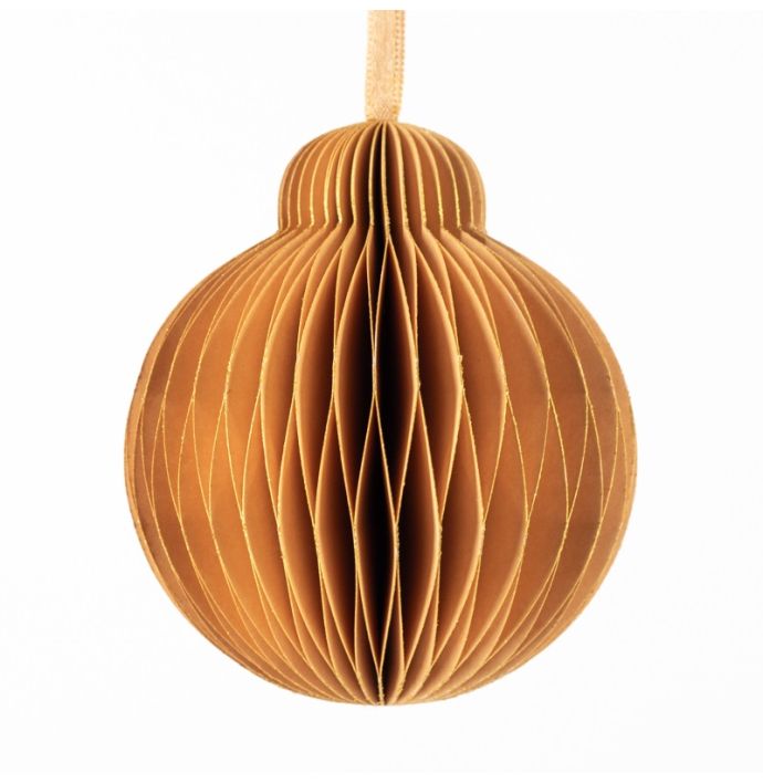 Papieren honeycomb hanger oranje