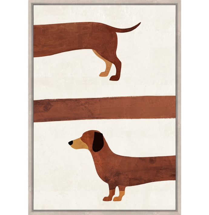 Schilderij Teckel Stretch