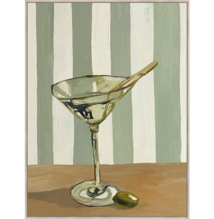 Schilderij Cocktail and Stripes