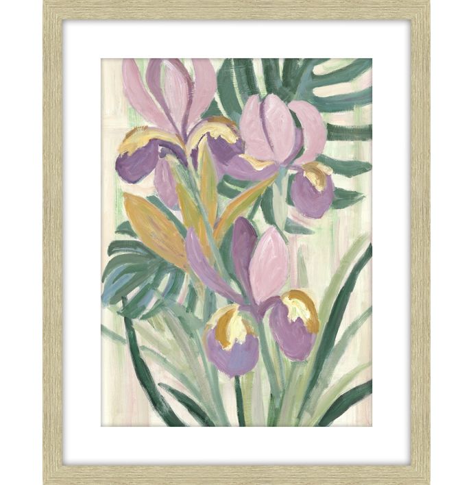 Schilderij met glas bloem