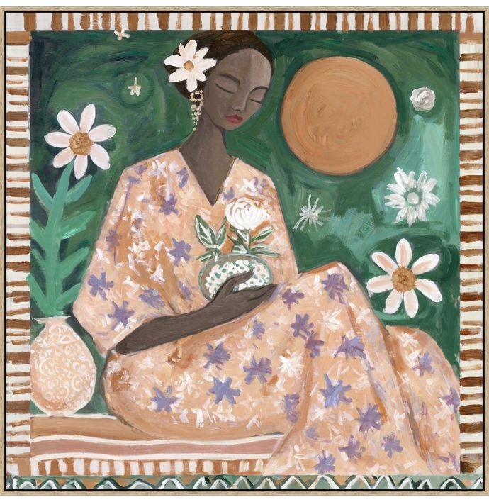 Schilderij moon bloom