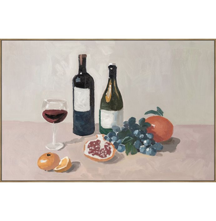 Schilderij stilleven wijn