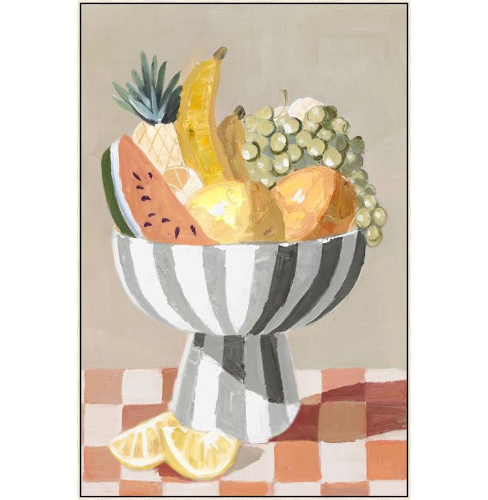 Schilderij stilleven fruitschaal