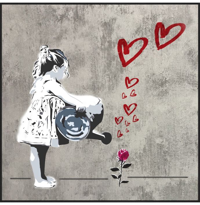 Schilderij popart hearts