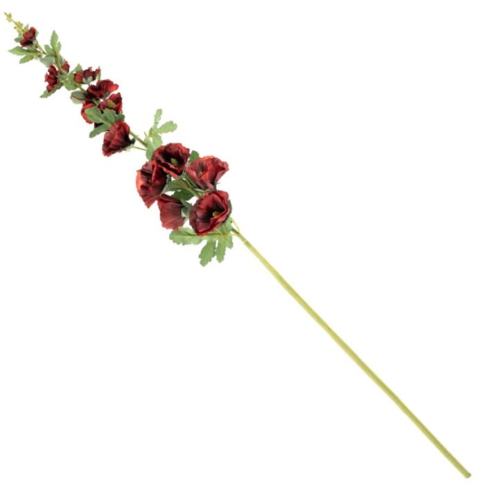 Kunstbloem stokroos rood