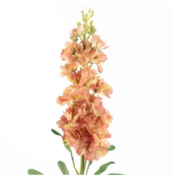 Kunstbloem Zeeuws-knopje peach