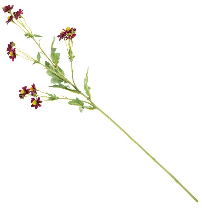 Kunstbloem anemoon 78cm aubergine