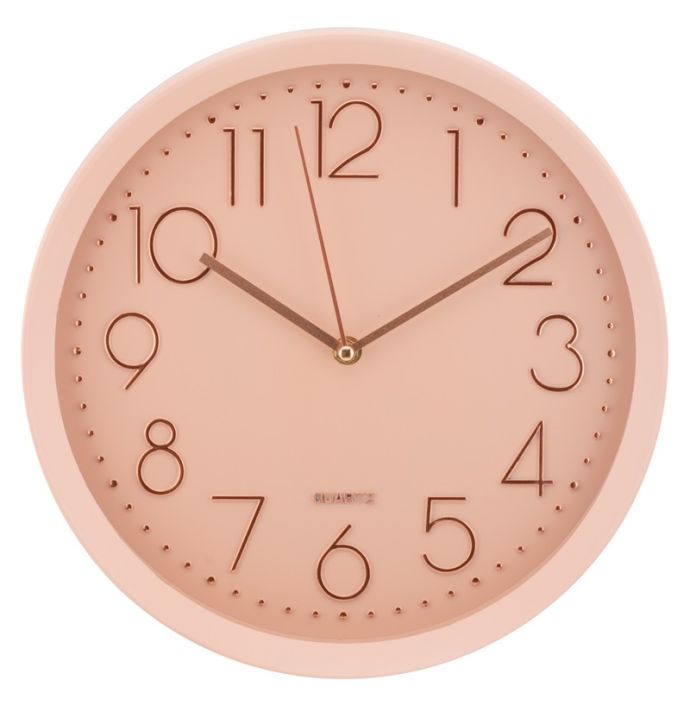 Wandklok Viva 30cm roze