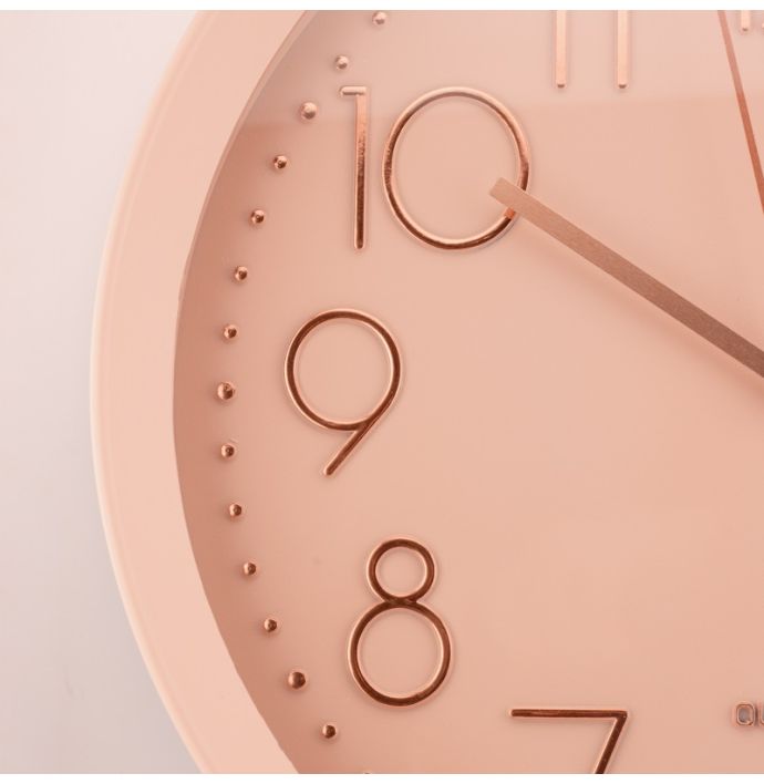 Wandklok Viva 30cm roze