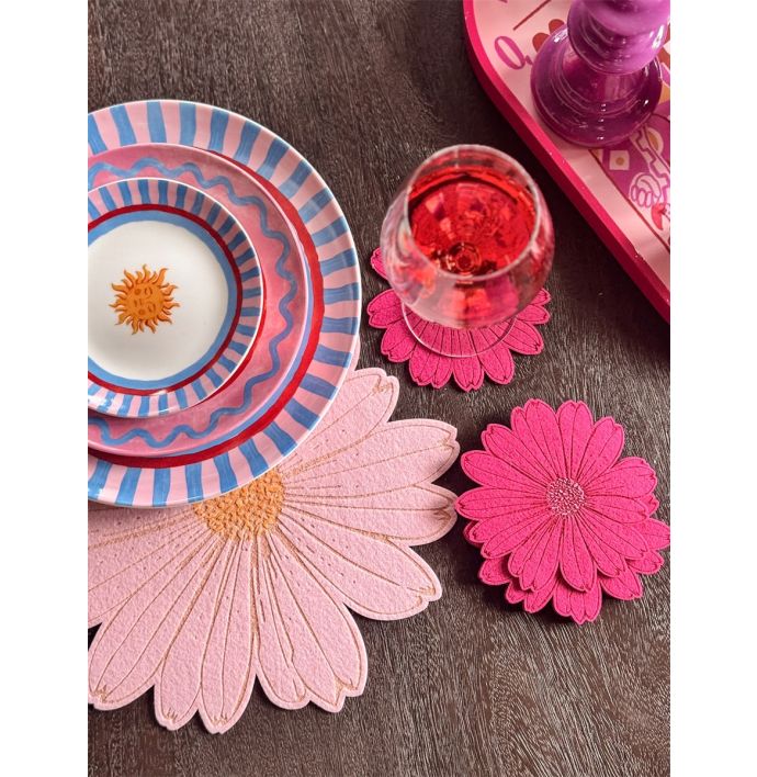 Vilten placemat roze