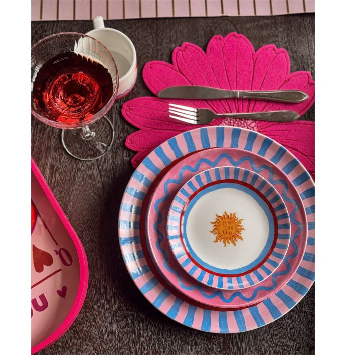 Vilten placemat rood