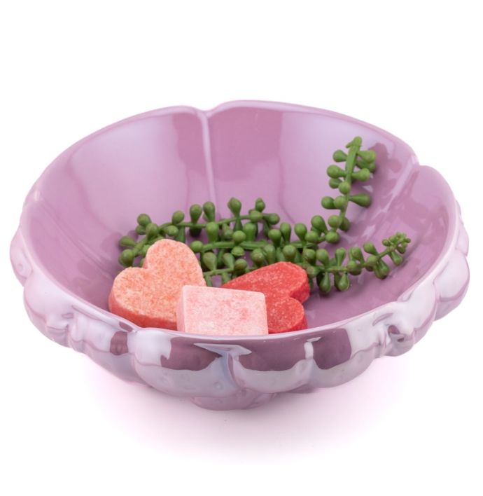 Aardewerk schaal glossy peach