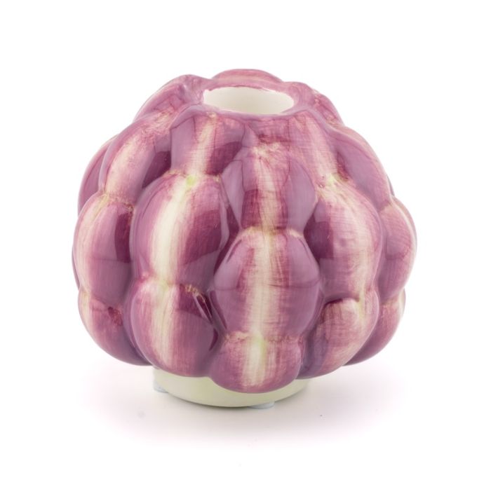 Aardewerk kaarsenstandaard artichok
