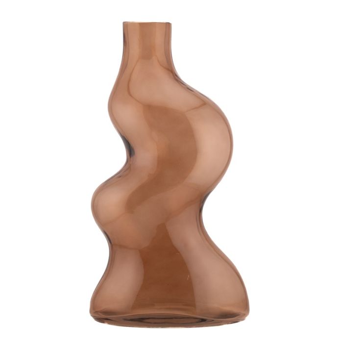 Glazen organische vaas sandstone L