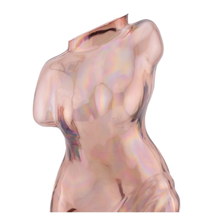 Glazen vaas Venus holo roze