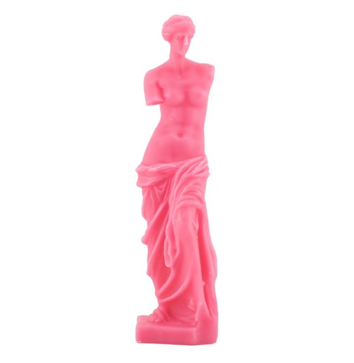 Kaars Venus standbeeld roze