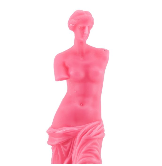 Kaars Venus standbeeld roze
