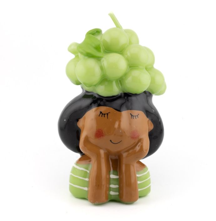 Kaars vrouw met druiven