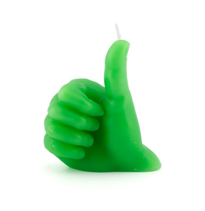 Kaars duimpje omhoog