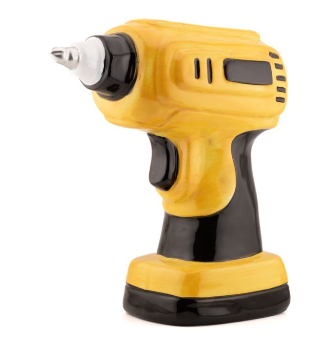 Aardewerk vaas bloemboor geel