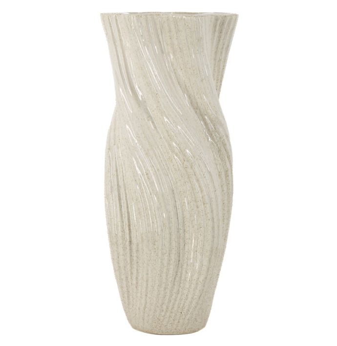 Aardewerk vaas Nira L beige