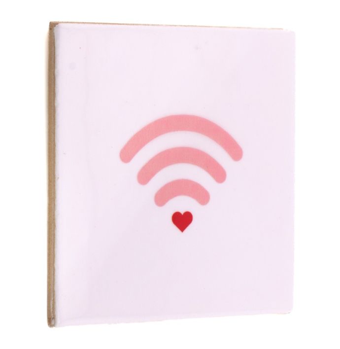 Tegeltje - WiFi heart