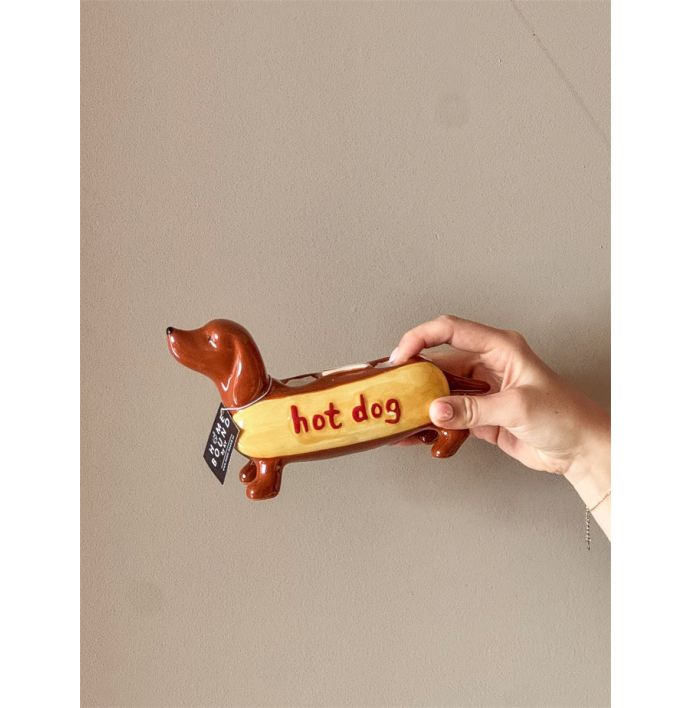 Aardewerk kaarsenstandaard Hotdog 