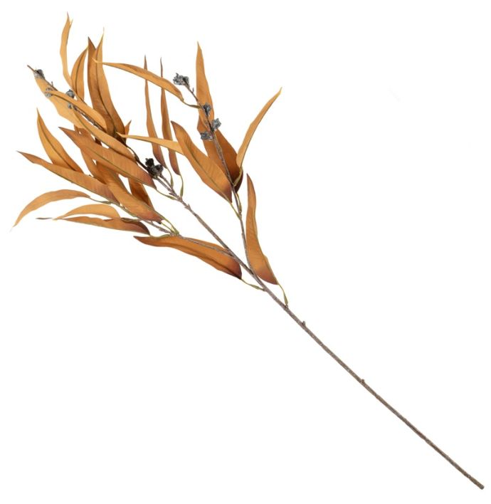 Kunstbloem eucalytpus 103cm oranje