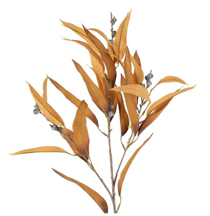 Kunstbloem eucalytpus 103cm oranje