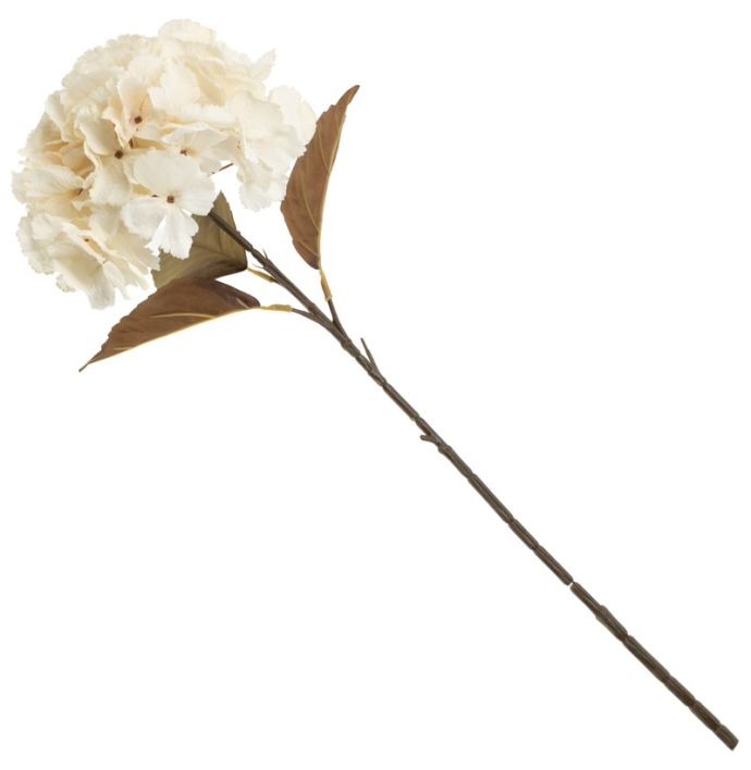 Kunstbloem hortensia 70cm off-white