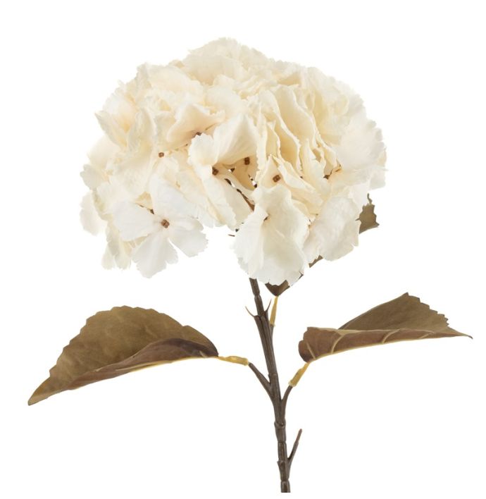 Kunstbloem hortensia 70cm off-white