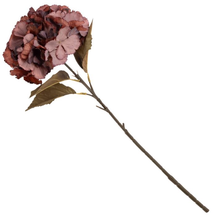Kunstbloem hortensia 70cm rood
