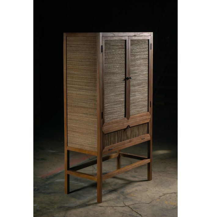 Cabinet teak met kokosvezel Yaren 90cm