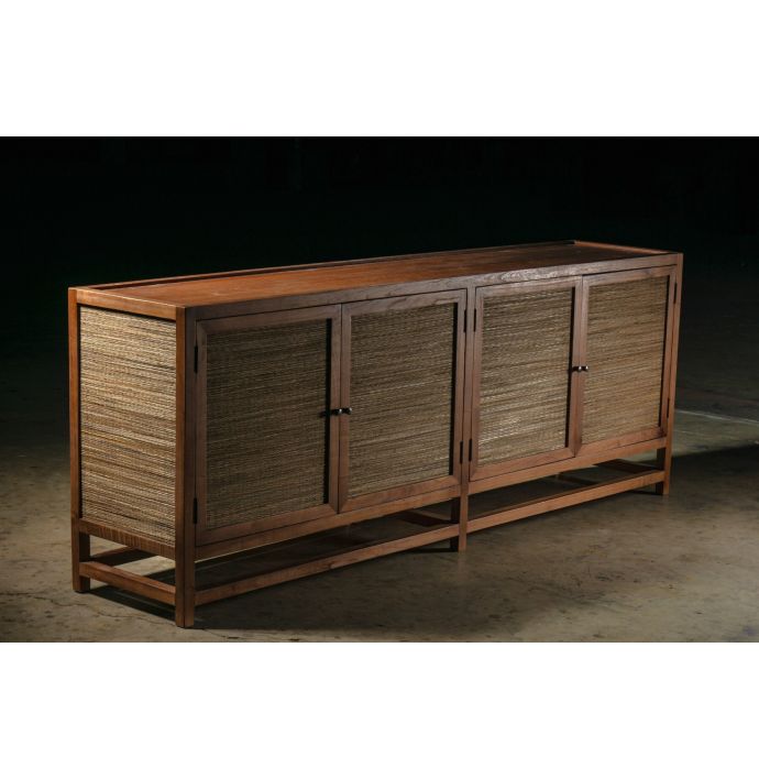 Dressoir teak met kokosvezel Yaren 210cm