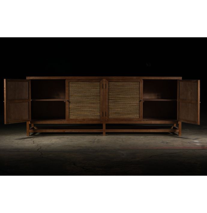 Dressoir teak met kokosvezel Yaren 210cm