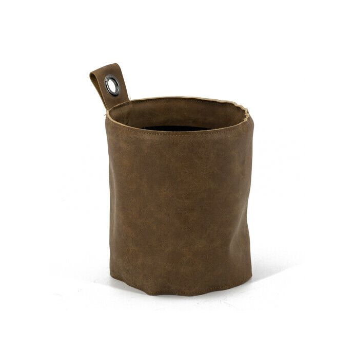 Plantenhouder kunstleer bruin
