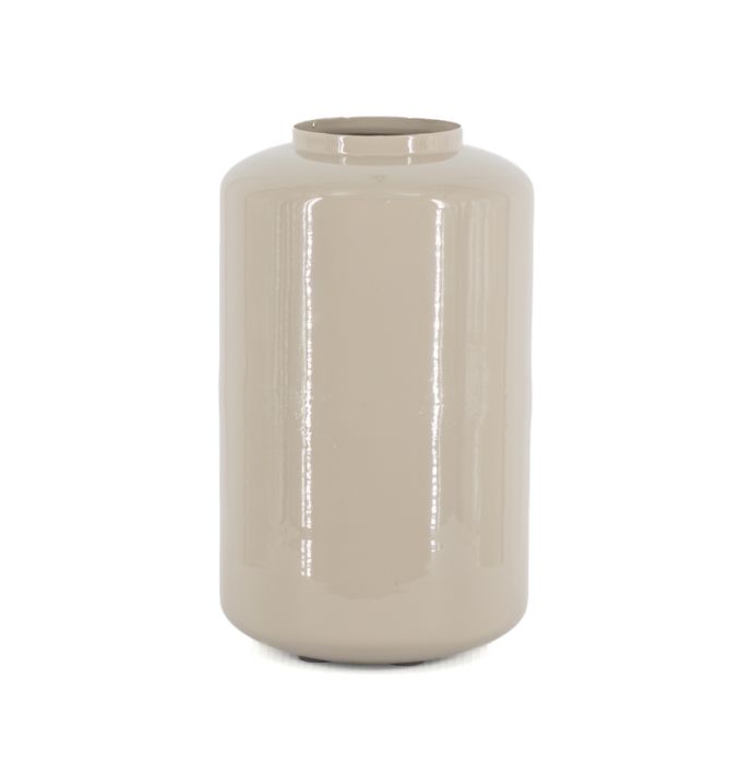 Metalen vaas Kai S glossy sand