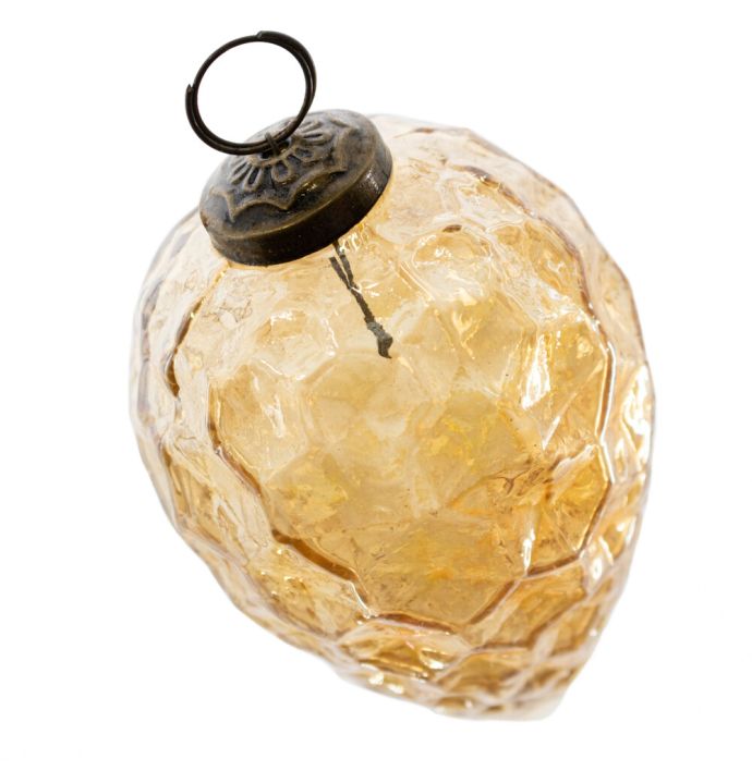 Kerstbal glas goud glans