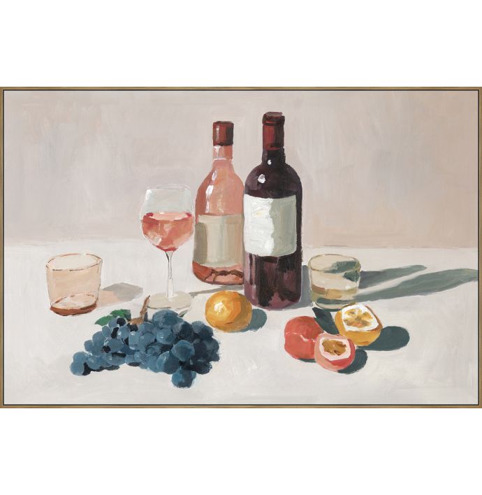Schilderij stilleven wijn