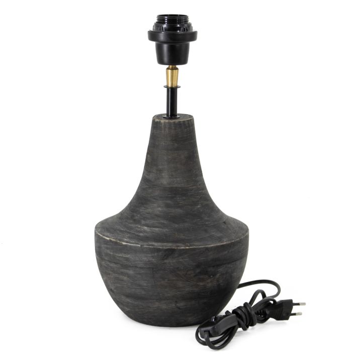 Lampenvoet hout zwart
