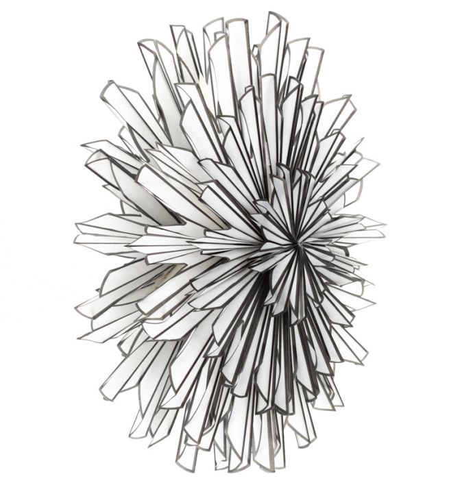 Papieren kerstster waves 60cm two-toned met pendel