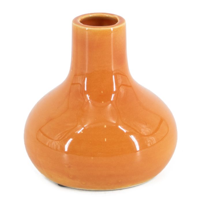 Aardewerk vaasje tangerine