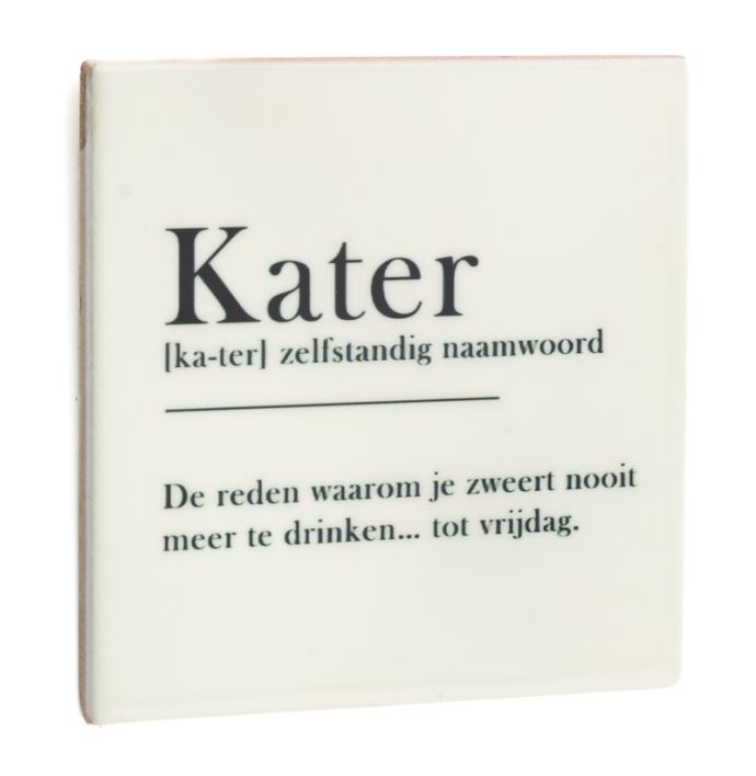 Tegeltje kater woordenboek