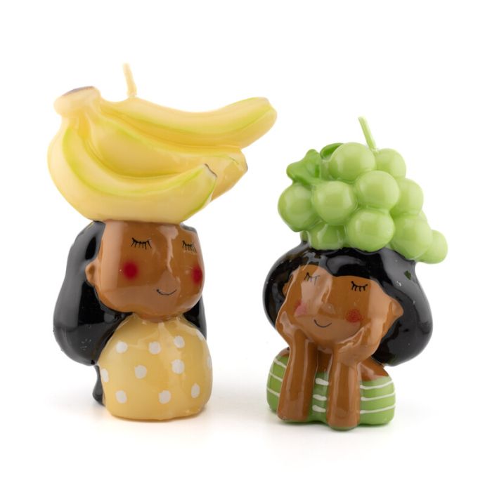 Kaars vrouw met druiven
