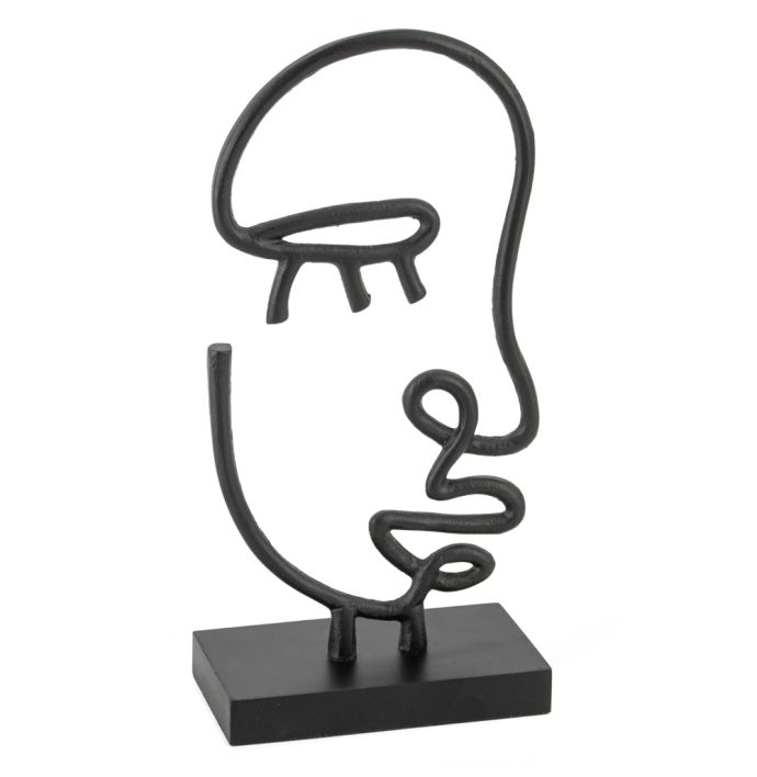 Beeld gezicht lijn zwart