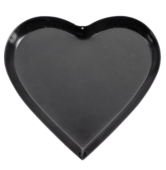 Metalen tray hart zwart