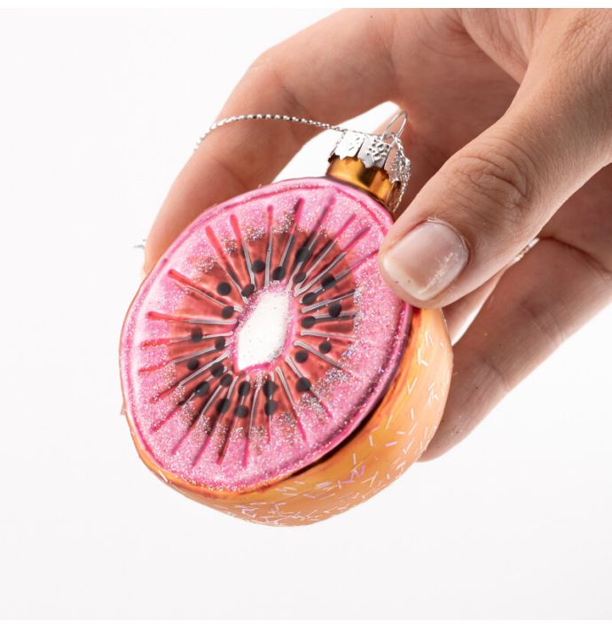 Kerstbal Rode kiwi