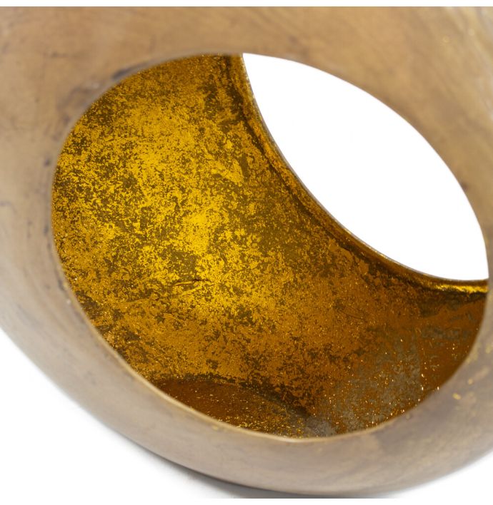 Standing egg windlicht peach