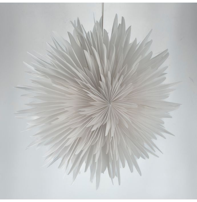 Kerstster snow 60cm wit met pendel