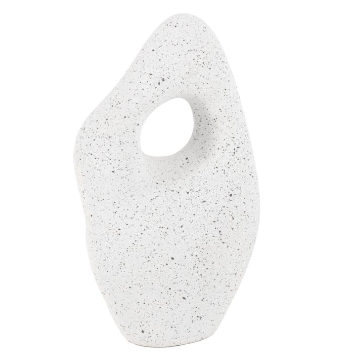 Aardewerk donut ornament naturel
